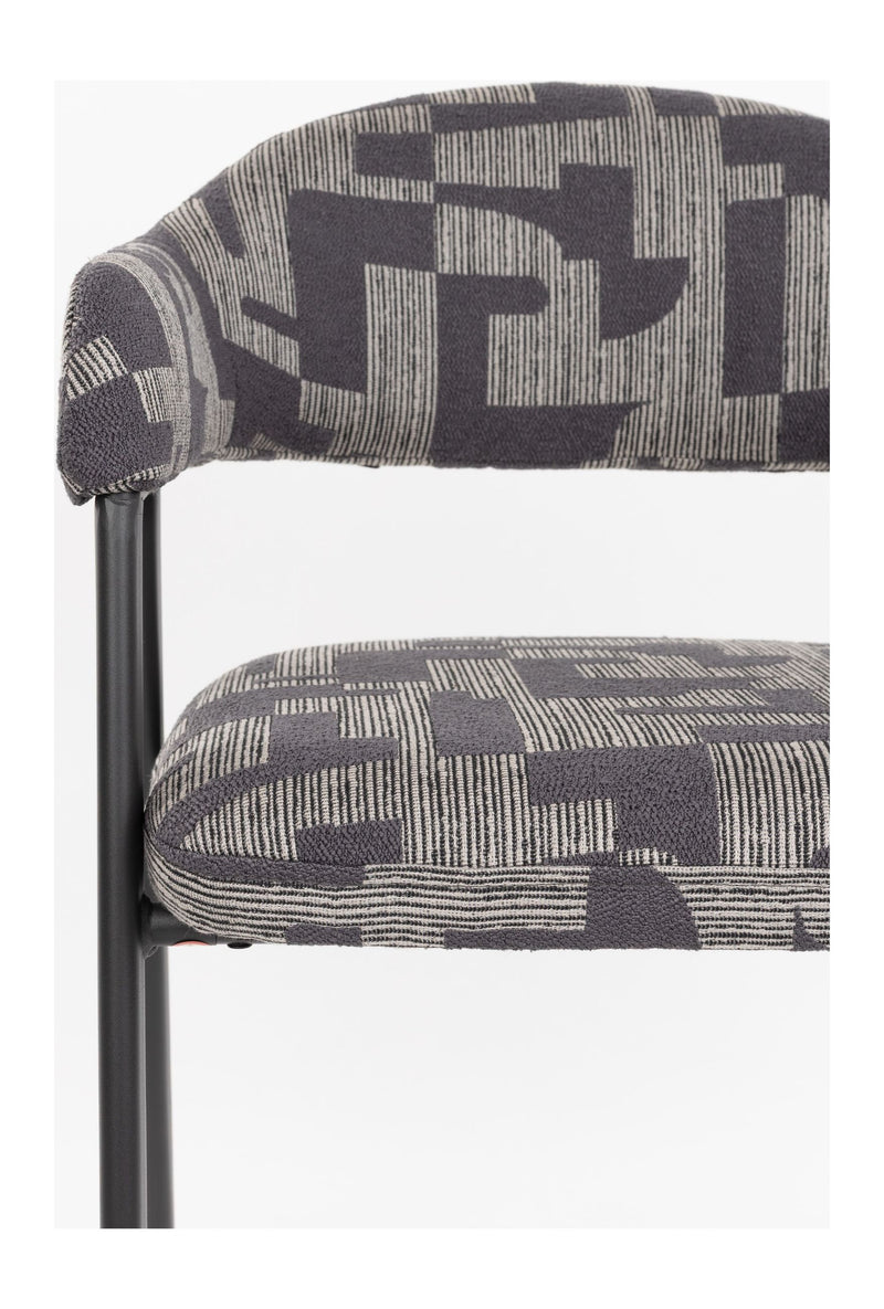 Esszimmerstuhl Miyo mit gewebtem Bezug in Dark Brown von Dutchbone