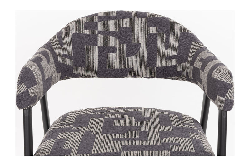 Esszimmerstuhl Miyo mit gewebtem Bezug in Dark Brown von Dutchbone
