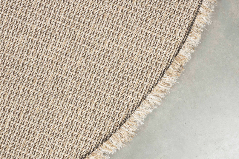 Teppich Hairy 200 rund, Hochflor aus 100% Wolle in Weiß von Dutchbone