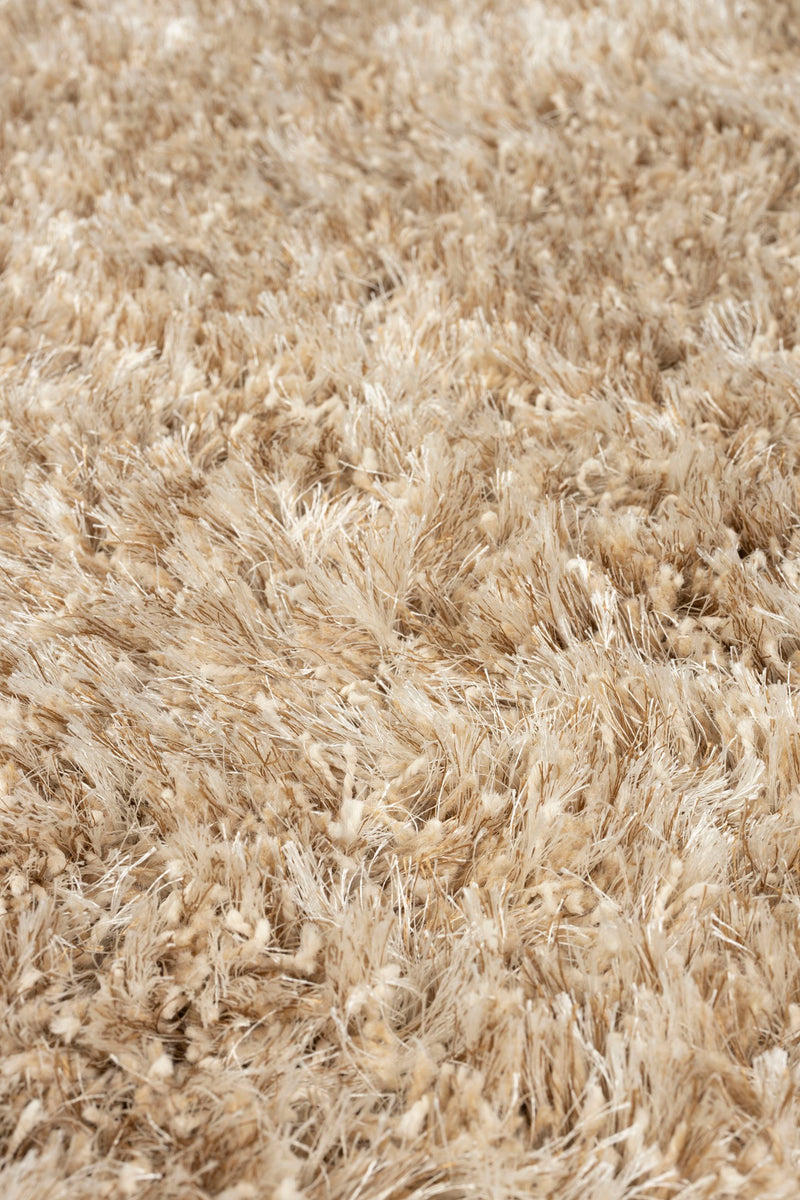 Teppich Hairy 200 rund, Hochflor aus 100% Wolle in Weiß von Dutchbone