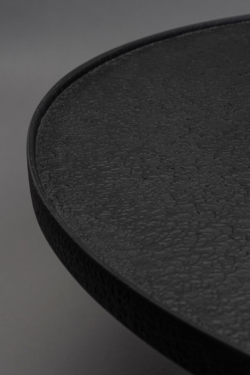 Couchtisch Winston Rund Schwarz mit Liquid-Metal-Optik von Dutchbone