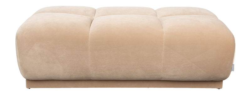Hocker Hazel Beige mit Eukalyptusholz-Gestell von Zuiver