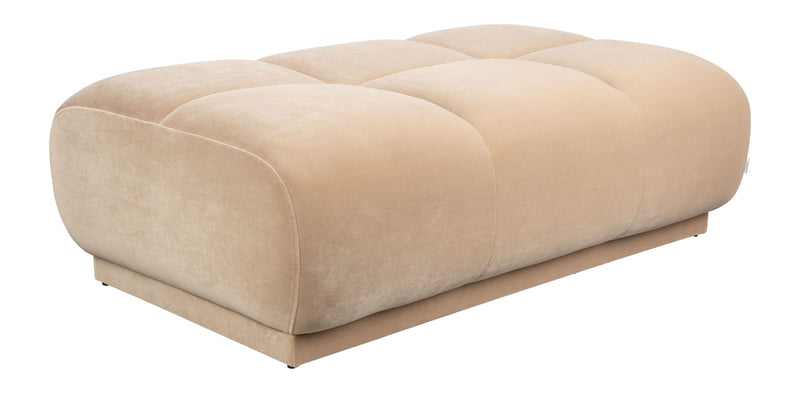 Hocker Hazel Beige mit Eukalyptusholz-Gestell von Zuiver