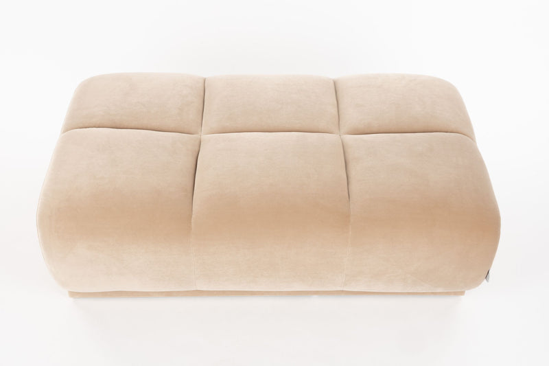 Hocker Hazel Beige mit Eukalyptusholz-Gestell von Zuiver