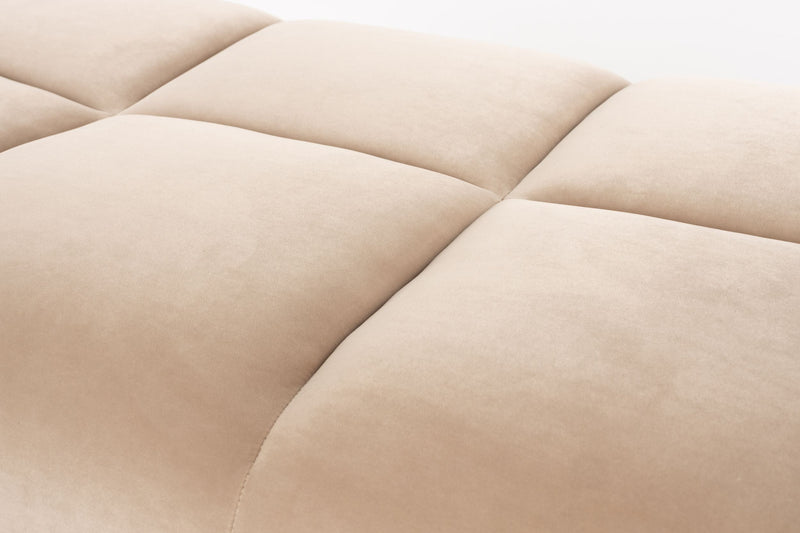 Hocker Hazel Beige mit Eukalyptusholz-Gestell von Zuiver