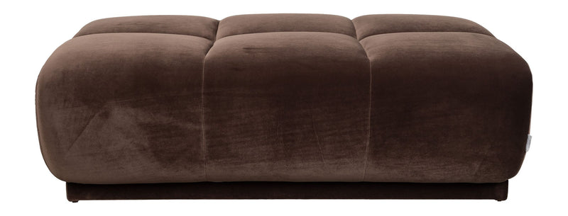 Hocker Hazel Braun mit rundem Design und Polyesterbezug von Zuiver