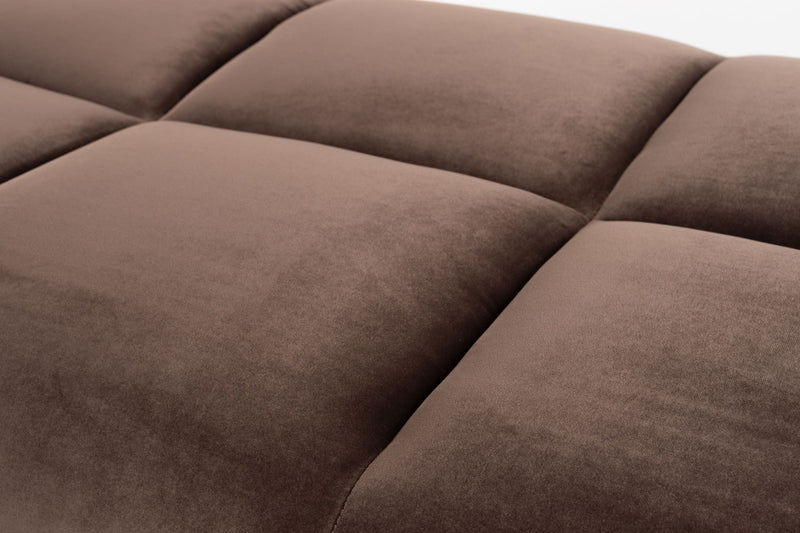 Hocker Hazel Braun mit rundem Design und Polyesterbezug von Zuiver