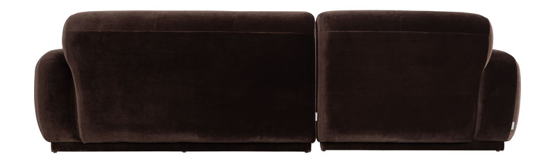 Sofa Hazel Chaise Longue Braun mit Eukalyptusholz-Gestell