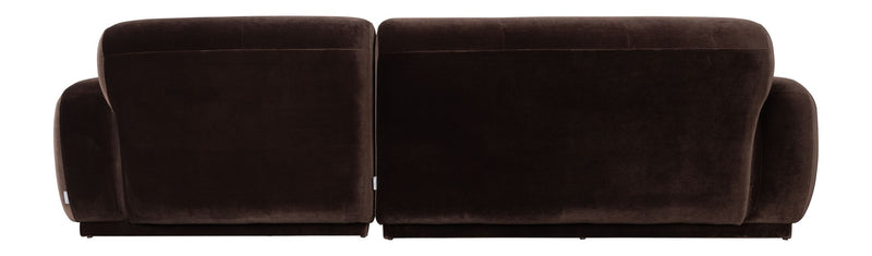Sofa Hazel mit Chaiselongue rechts, Braun aus Eukalyptusholz