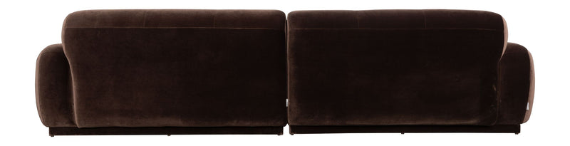 Sofa Hazel 4,5-Sitzer in Braun mit Gestell aus Eukalyptusholz