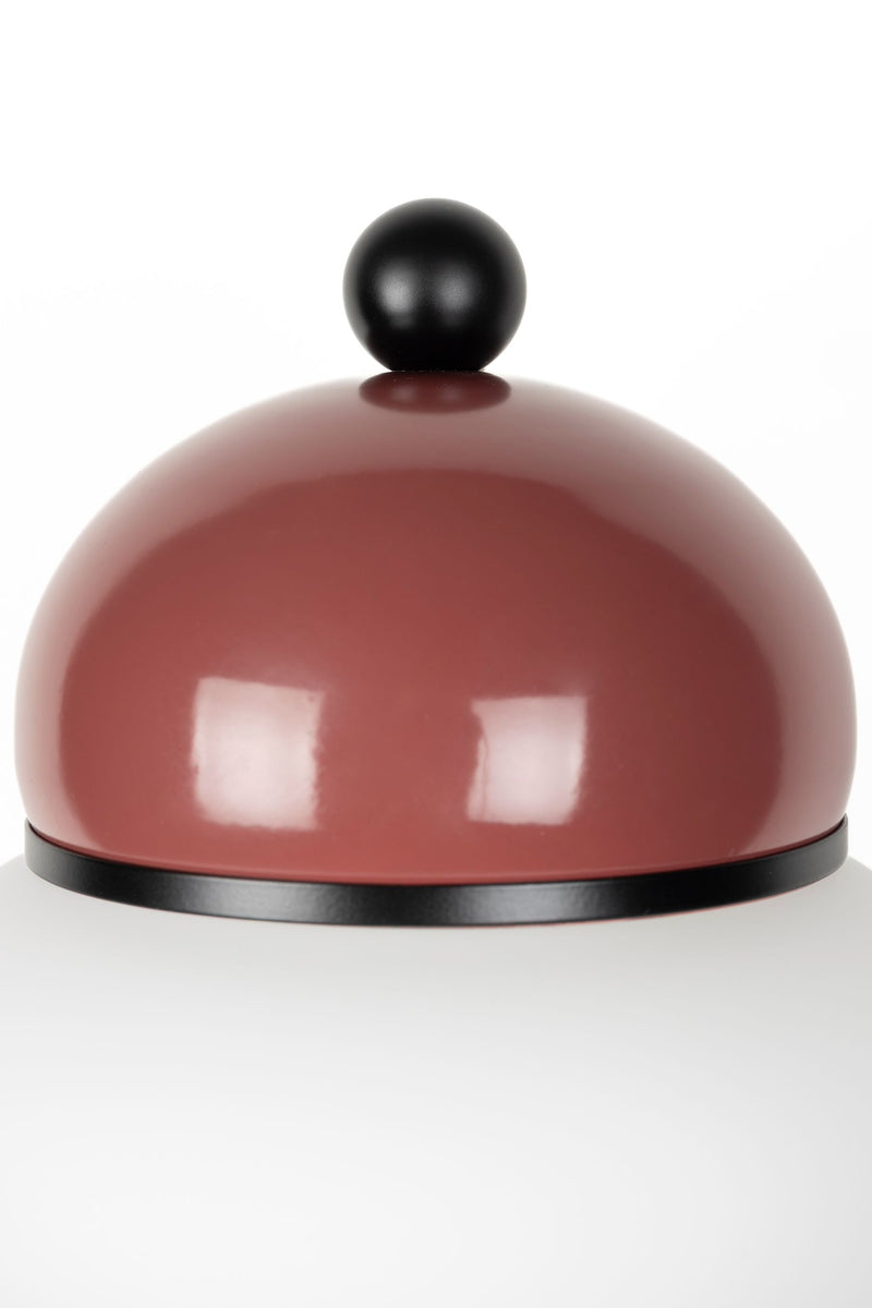 Wandlampe Bumble Rot mit Milchglas-Schirm und E27-Fassung von Zuiver