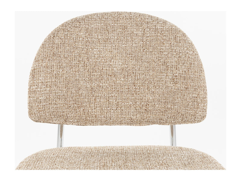 Esszimmerstuhl Sunrise 2er-Set, Beige mit Silber-Gestell von Zuiver
