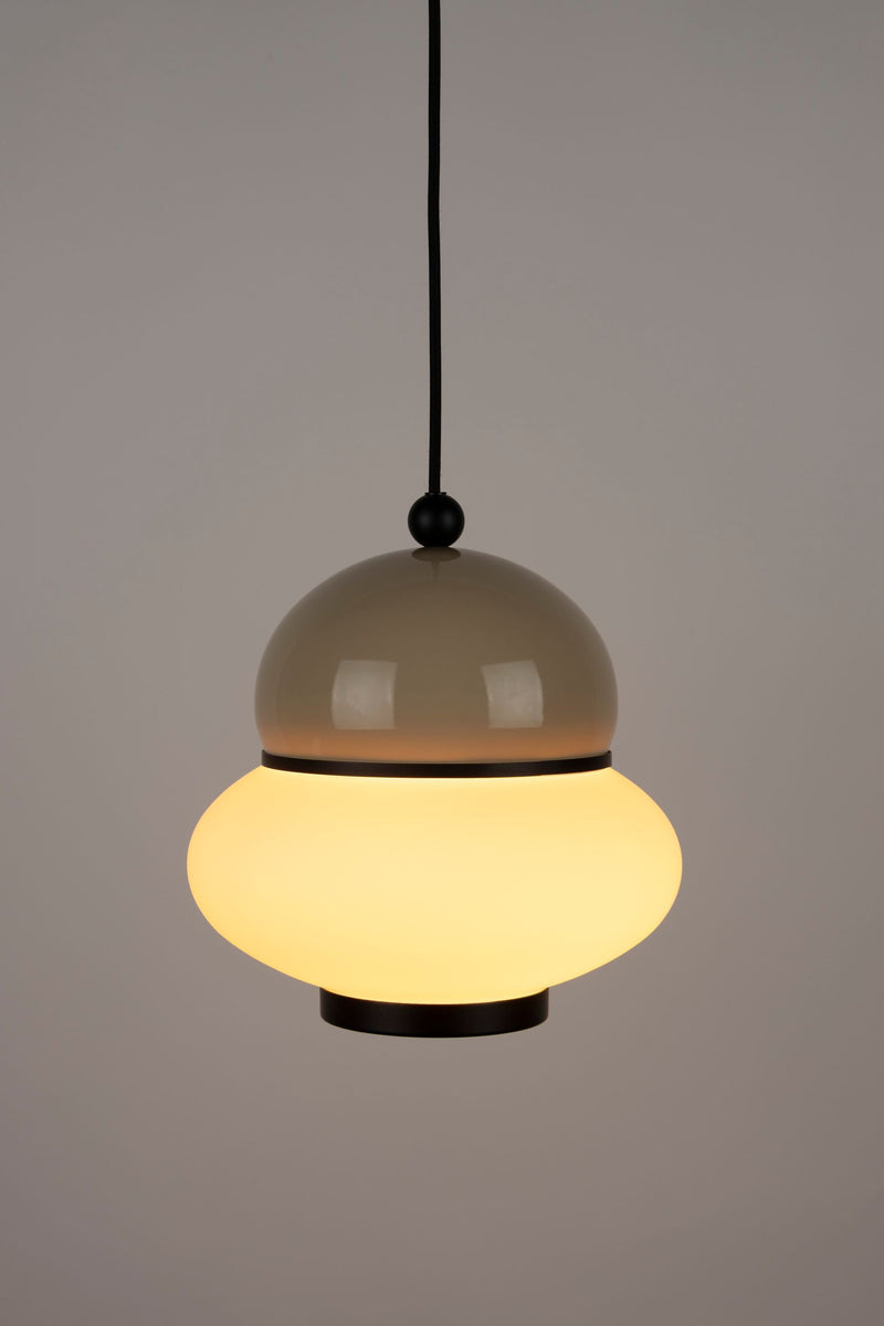 Pendelleuchte Bumble Beige von Zuiver mit Milchglas-Lampenschirm