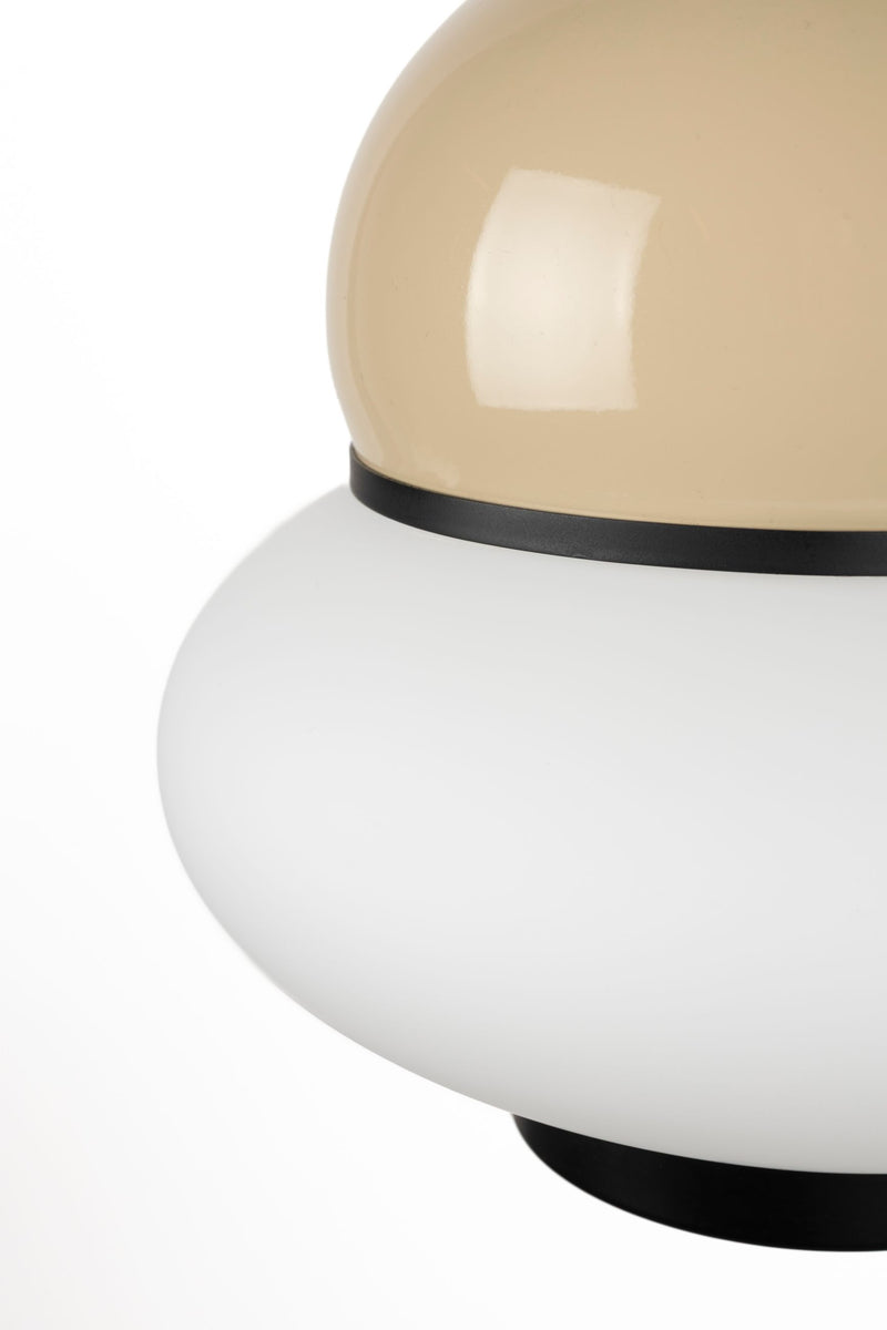 Pendelleuchte Bumble Beige von Zuiver mit Milchglas-Lampenschirm