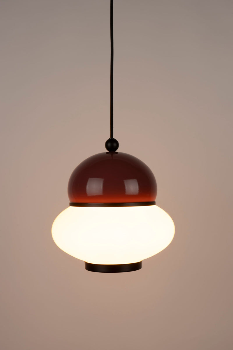 Pendelleuchte Bumble von Zuiver, Beige mit Milchglas-Schirm