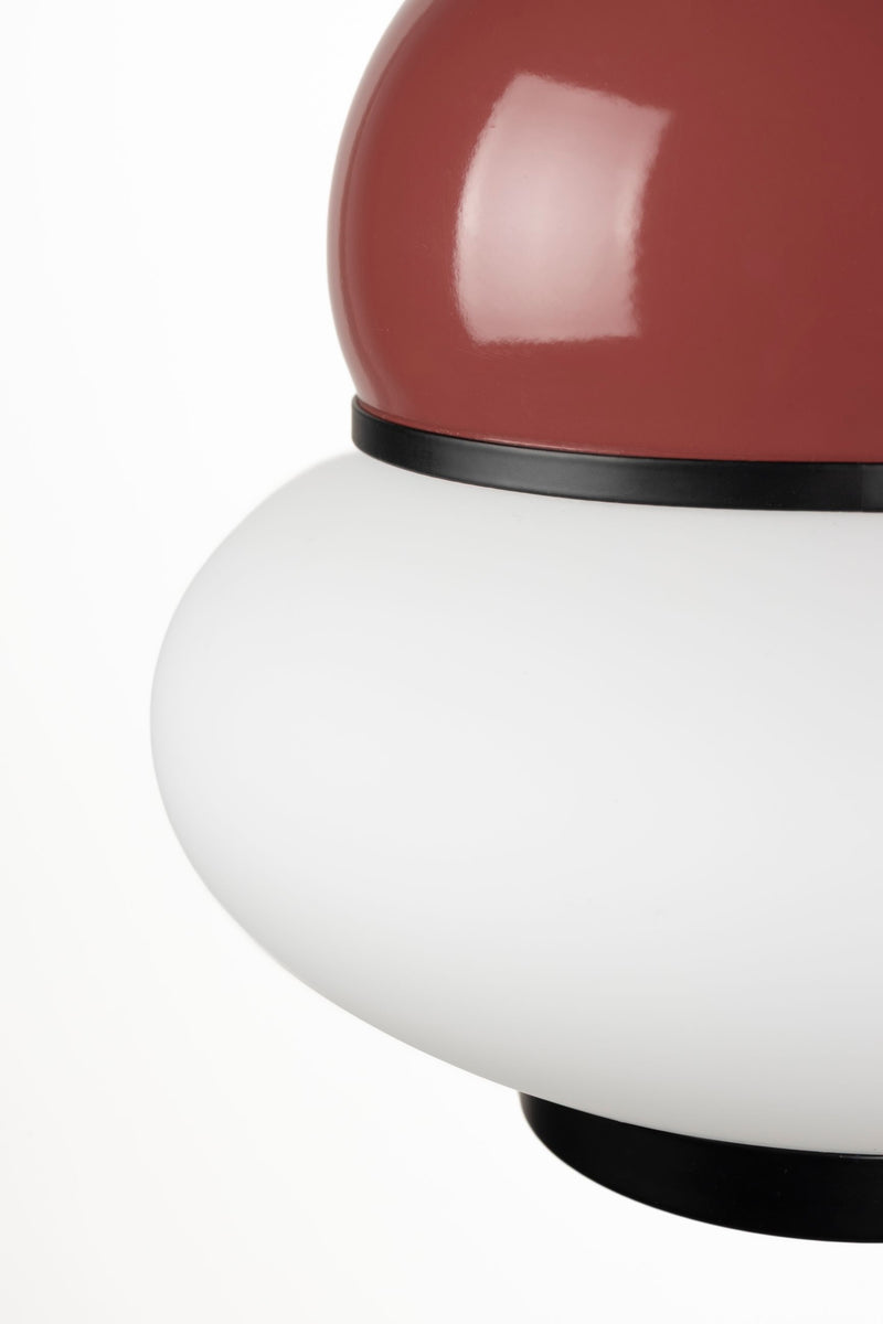 Pendelleuchte Bumble von Zuiver, Beige mit Milchglas-Schirm
