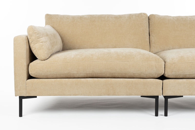 Sofa Summer 3-Sitzer in Sand mit Stahlgestell für Wohnzimmer