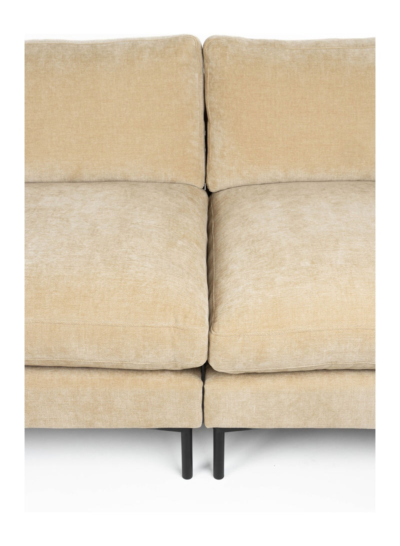 Sofa Summer 3-Sitzer in Sand mit Stahlgestell für Wohnzimmer