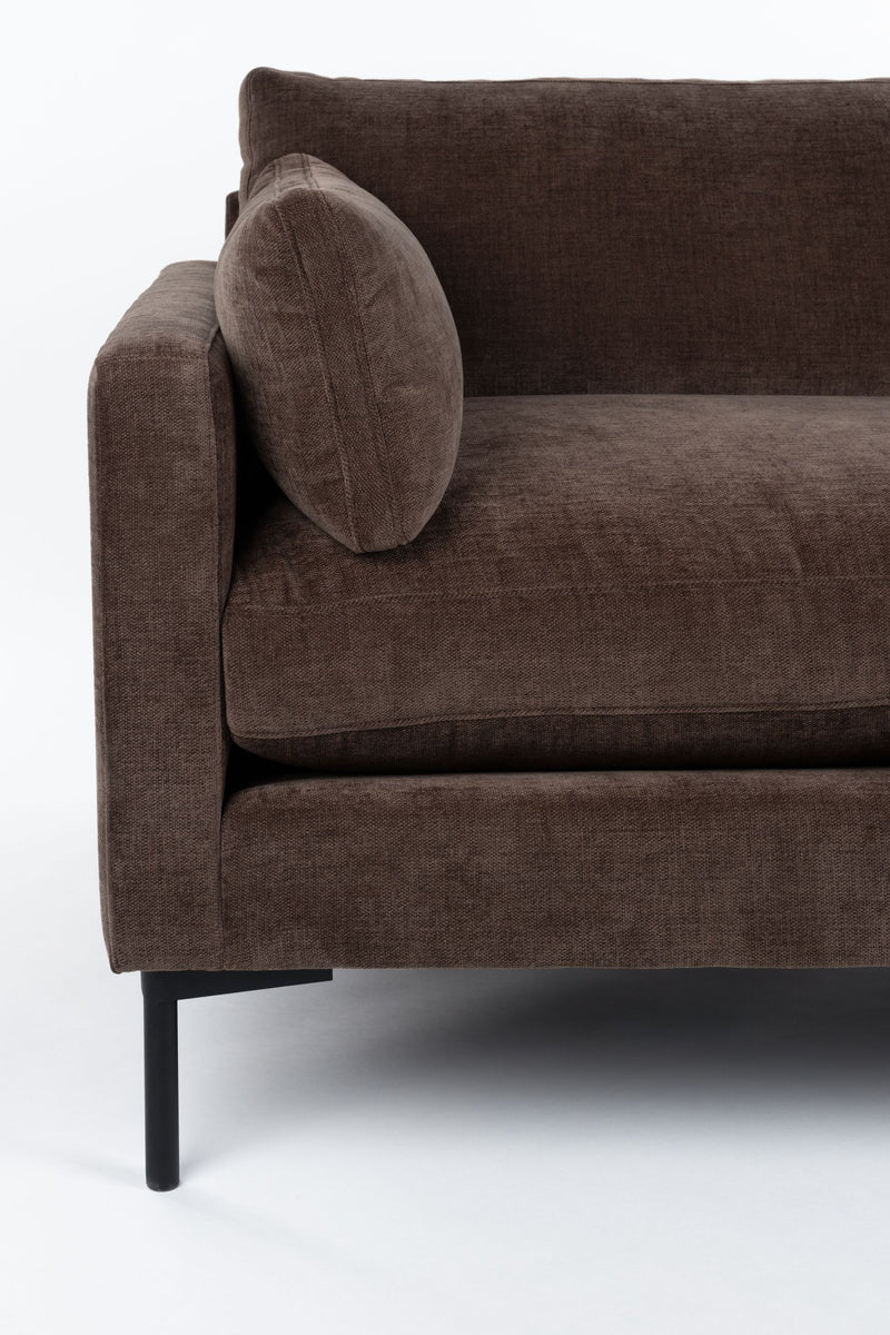Sofa Summer 3-Sitzer von Zuiver in Dunkelbraun für das Wohnzimmer