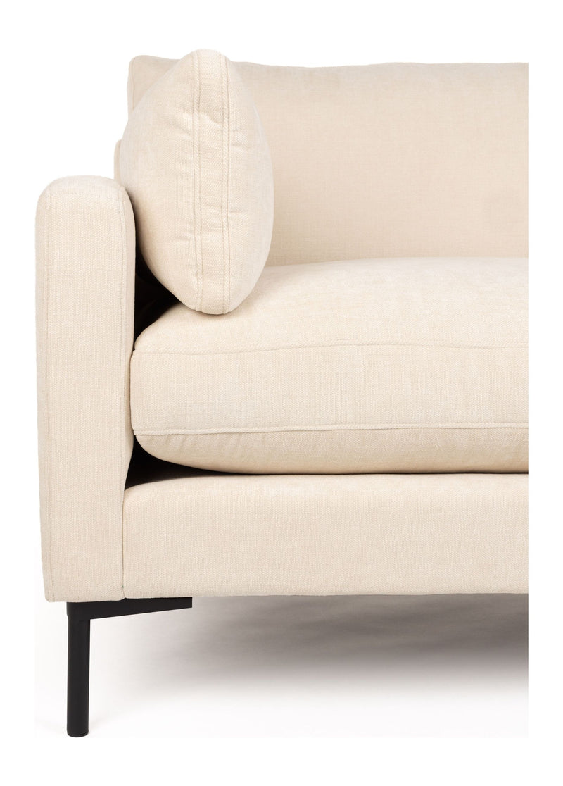 Sofa Summer 3-Sitzer Beige mit Stahlgestell für Wohnzimmer von Zuiver