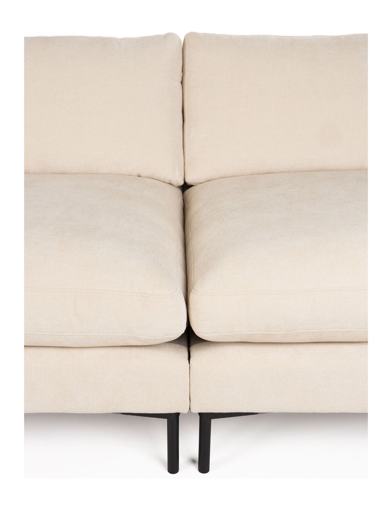Sofa Summer 3-Sitzer Beige mit Stahlgestell für Wohnzimmer von Zuiver