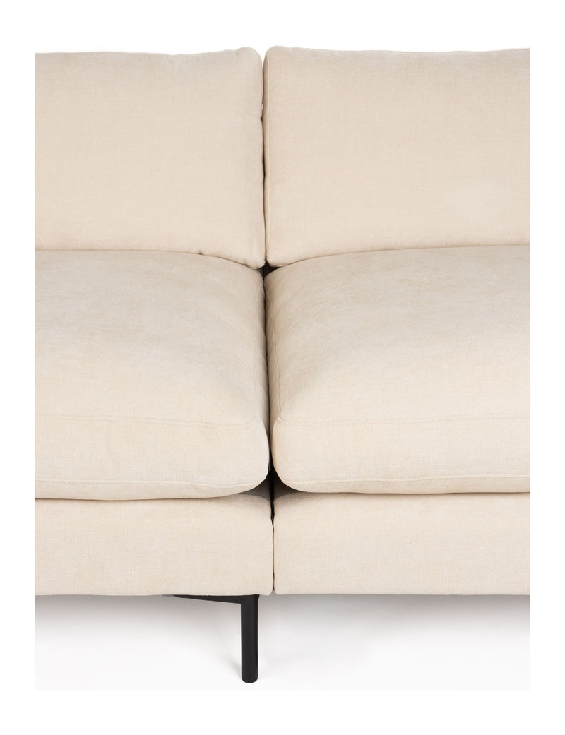 Sofa Summer 4,5-Sitzer Beige mit Stahlgestell fürs Wohnzimmer