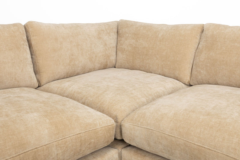 Sofa Summer 7-Sitzer Sand mit Stoffbezug für gemütliche Wohnzimmer