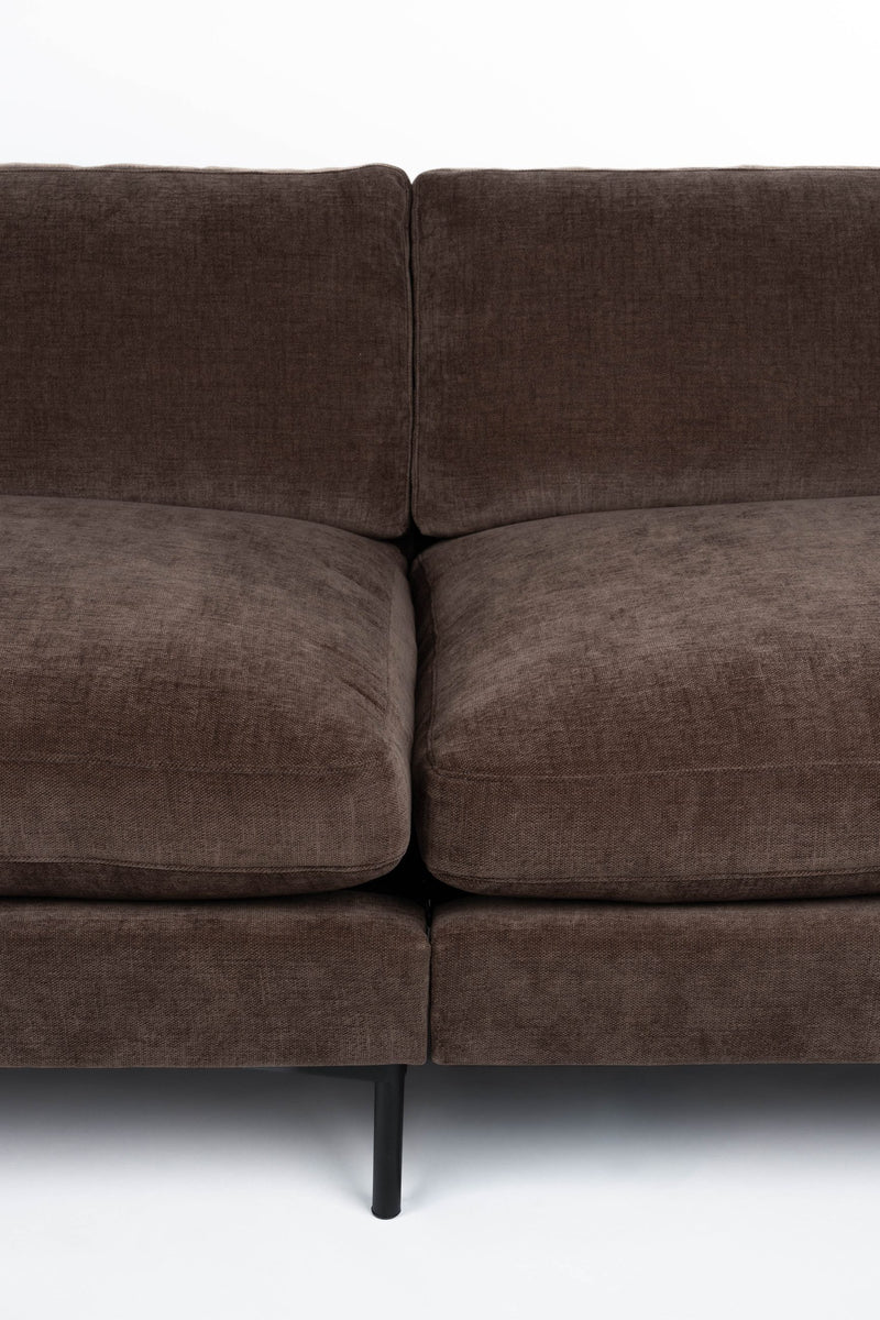 Sofa Summer 7-Sitzer Dark Brown, Zuiver Stoffsofa fürs Wohnzimmer