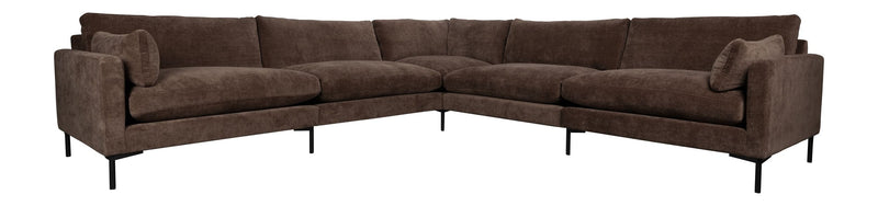 Sofa Summer 7-Sitzer Dark Brown, Zuiver Stoffsofa fürs Wohnzimmer