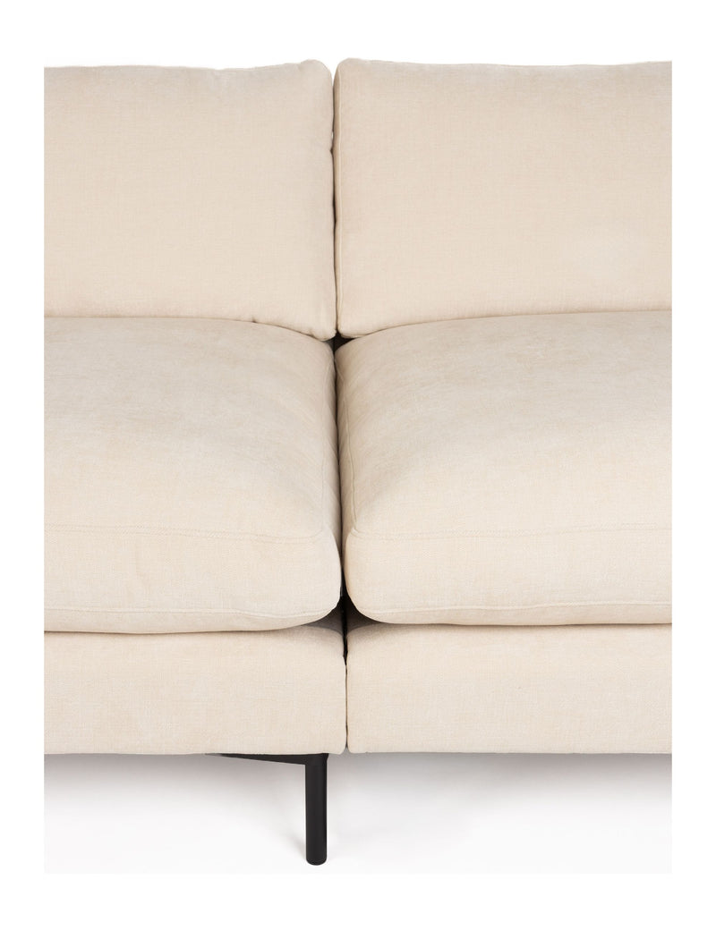 Sofa Summer Zuiver 7-Sitzer Beige mit Stahlgestell fürs Wohnzimmer