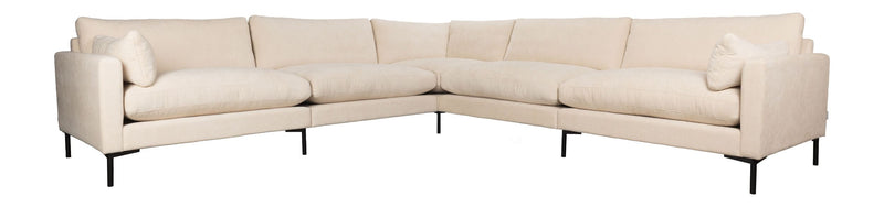 Sofa Summer Zuiver 7-Sitzer Beige mit Stahlgestell fürs Wohnzimmer