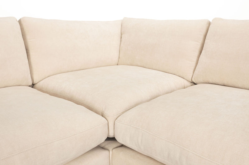 Sofa Summer Zuiver 7-Sitzer Beige mit Stahlgestell fürs Wohnzimmer