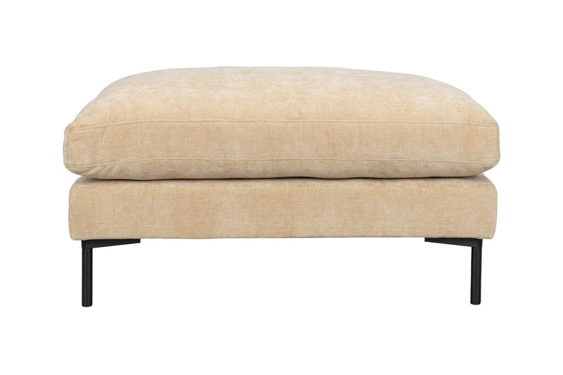 Hocker Summer Sand von Zuiver mit Stoffbezug und Stahlgestell in Natur