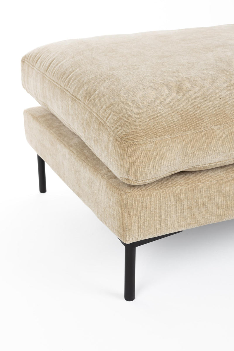 Hocker Summer Sand von Zuiver mit Stoffbezug und Stahlgestell in Natur