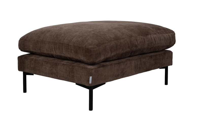 Hocker Summer Dark Brown mit Stahlgestell von Zuiver fürs Wohnzimmer