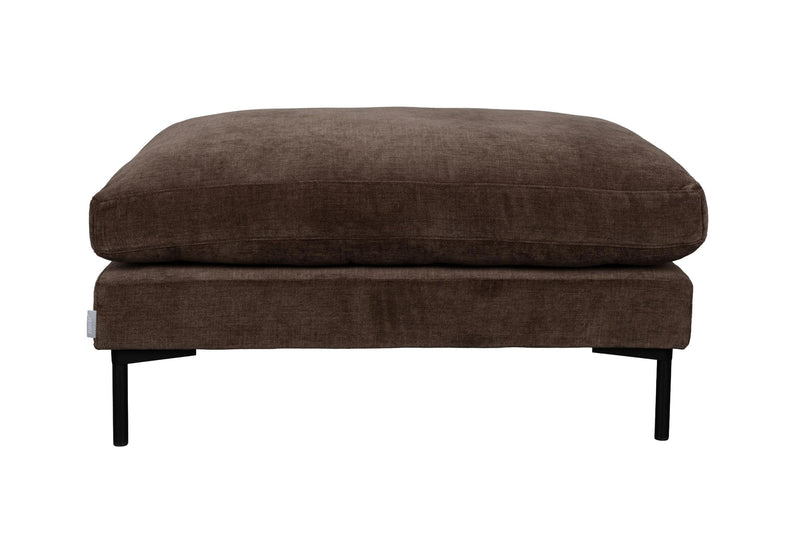 Hocker Summer Dark Brown mit Stahlgestell von Zuiver fürs Wohnzimmer