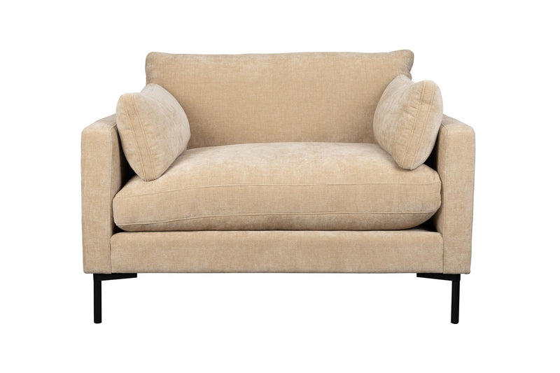 Loveseat-Sofa Summer Sand in Sandbeige mit Stahlgestell für Wohnzimmer