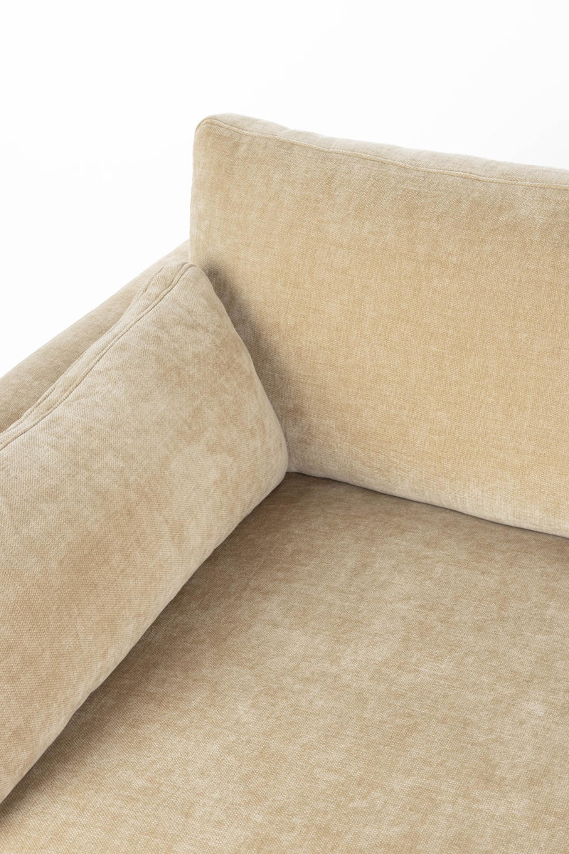 Loveseat-Sofa Summer Sand in Sandbeige mit Stahlgestell für Wohnzimmer