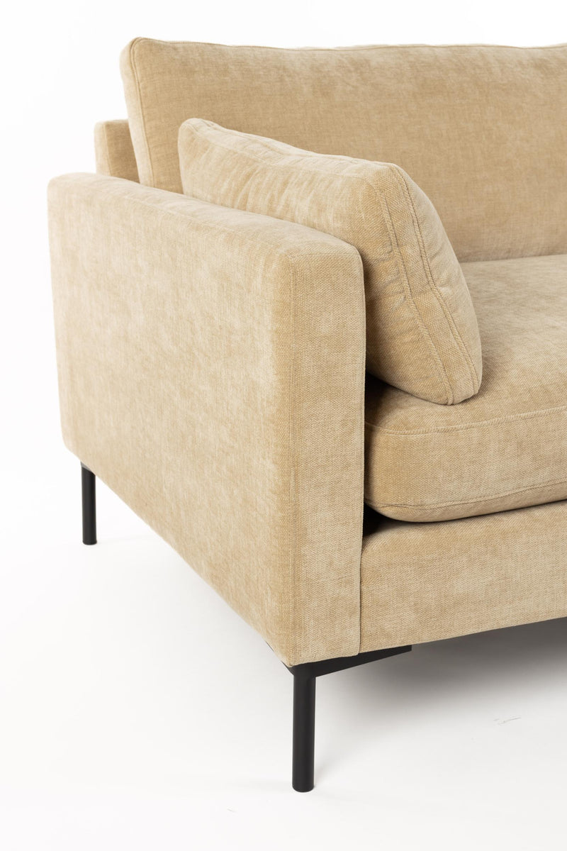 Loveseat-Sofa Summer Sand in Sandbeige mit Stahlgestell für Wohnzimmer