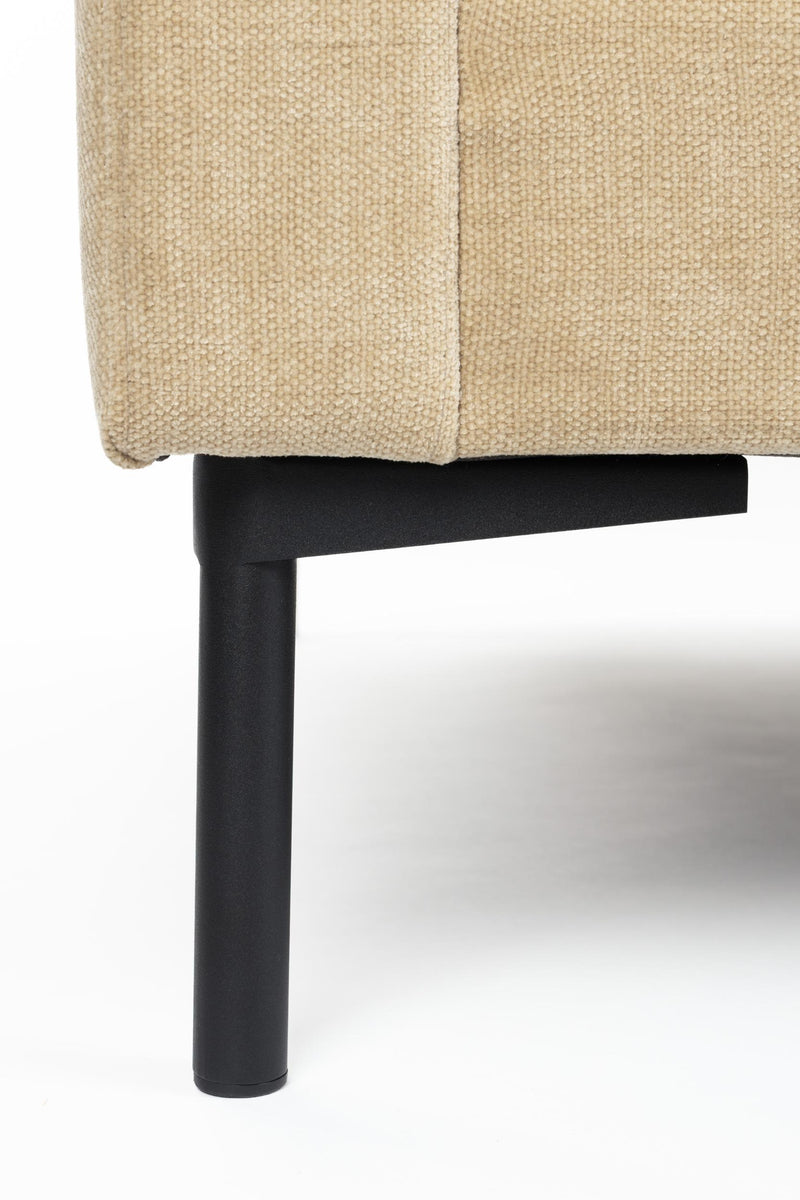 Loveseat-Sofa Summer Sand in Sandbeige mit Stahlgestell für Wohnzimmer