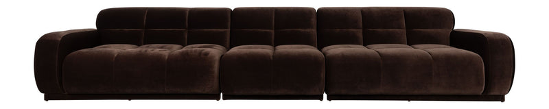 Sofa Hazel 6-Sitzer Braun mit Eukalyptusholz-Gestell von Zuiver