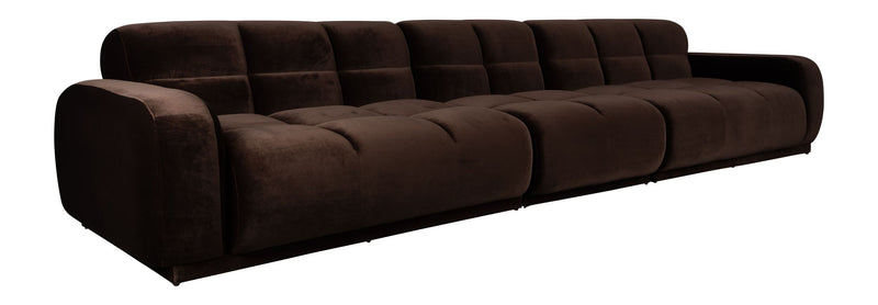 Sofa Hazel 6-Sitzer Braun mit Eukalyptusholz-Gestell von Zuiver