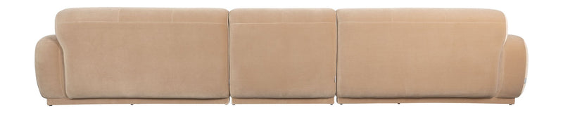 Sofa Hazel 6-Sitzer Beige mit Eukalyptusholzgestell für Wohnzimmer
