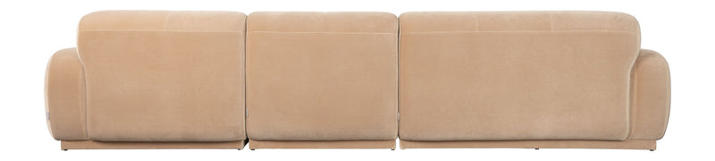 Sofa Hazel XL mit Chaiselongue rechts, Beige aus Eukalyptusholz