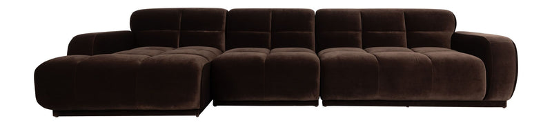 Ecksofa Hazel 6-Sitzer Chaise Longue Links in Braun, Wohnzimmer