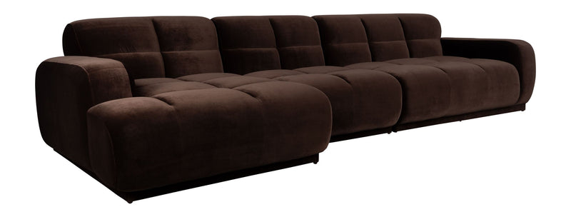 Ecksofa Hazel 6-Sitzer Chaise Longue Links in Braun, Wohnzimmer