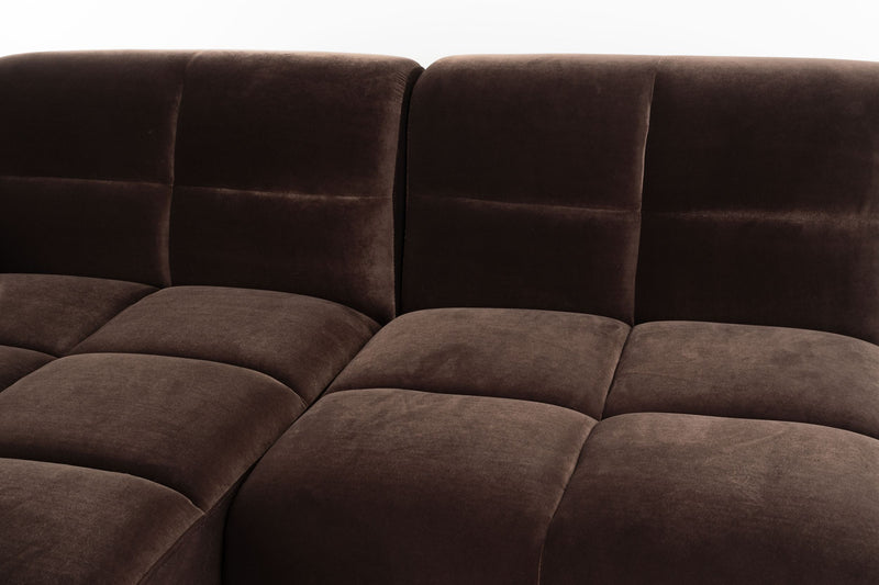 Ecksofa Hazel 6-Sitzer Chaise Longue Links in Braun, Wohnzimmer