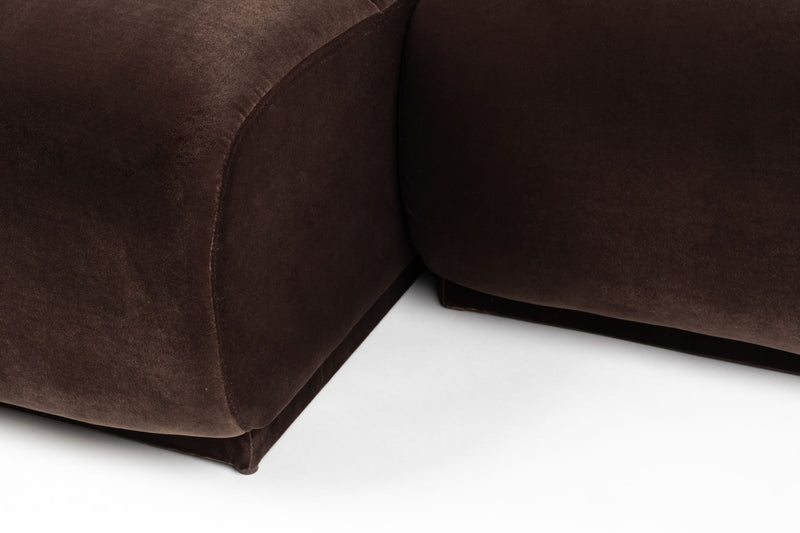 Ecksofa Hazel 6-Sitzer Chaise Longue Links in Braun, Wohnzimmer
