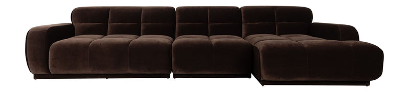 Sofa Hazel Chaise Longue Rechts, 6-Sitzer in Braun von Zuiver