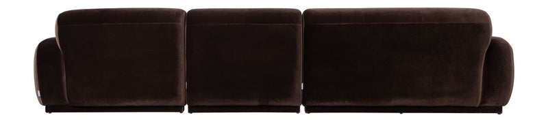 Sofa Hazel Chaise Longue Rechts, 6-Sitzer in Braun von Zuiver